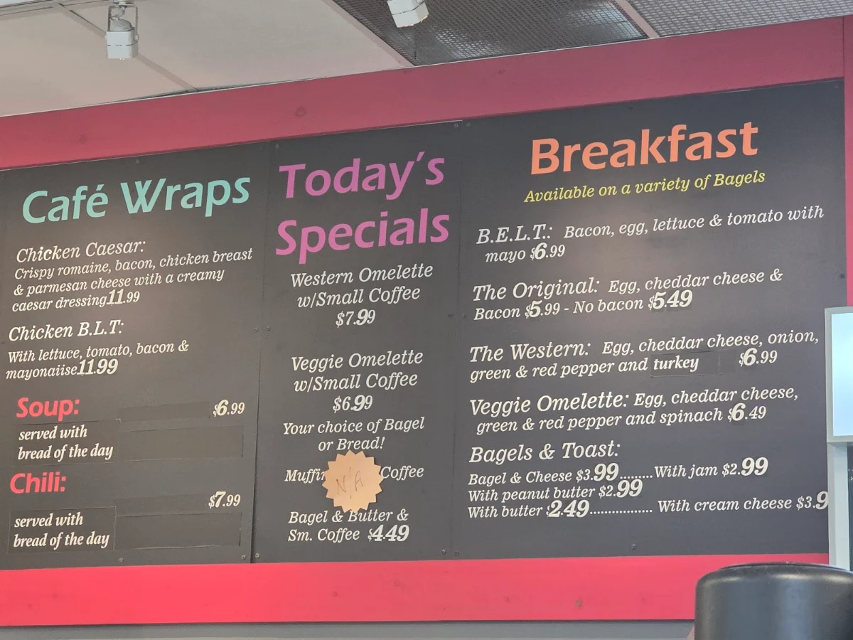 Menu, Java Joe's