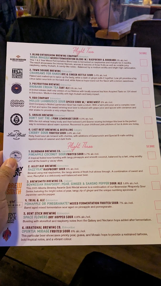 Menu, Campio Brewing Co.