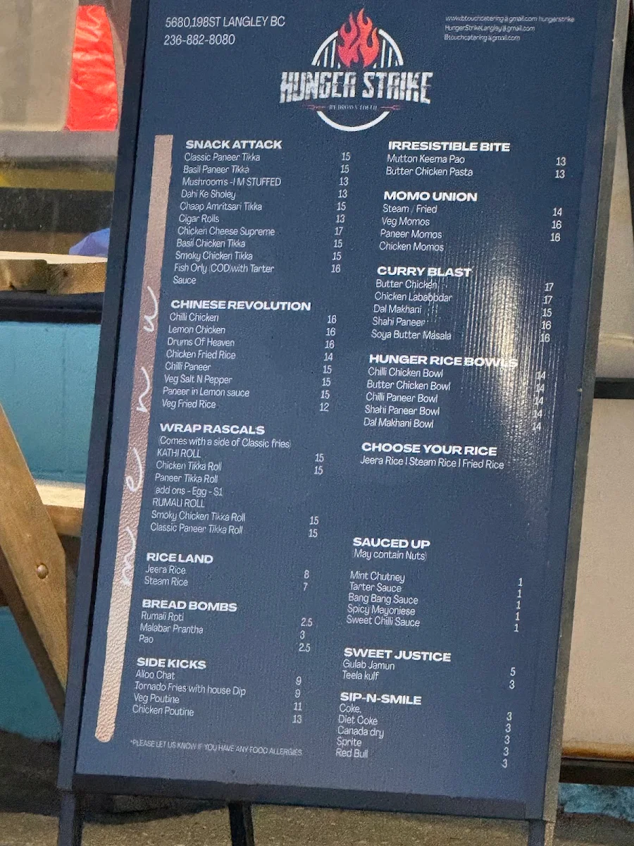 Menu, Hunger strike