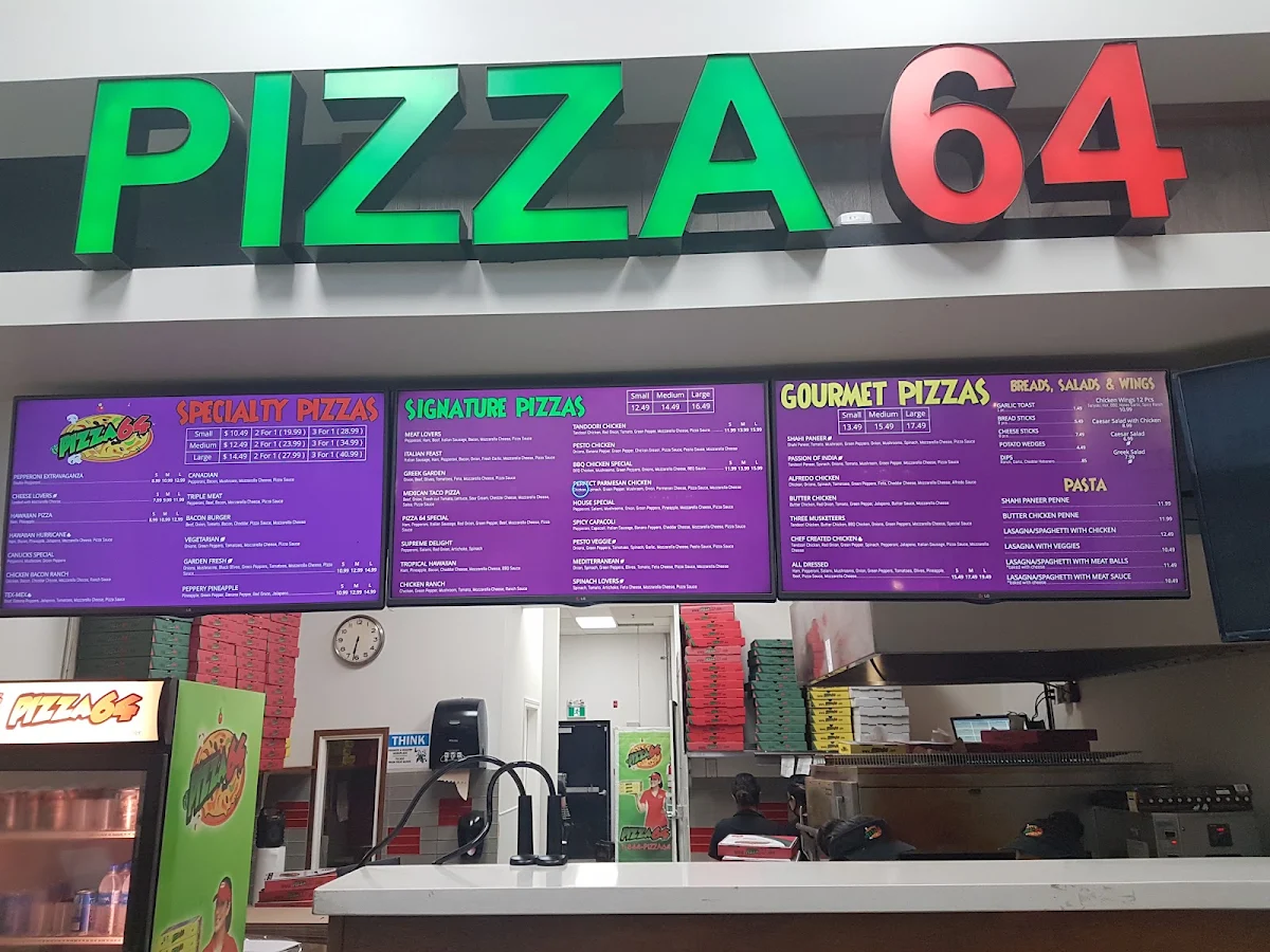 Menu, Pizza 64