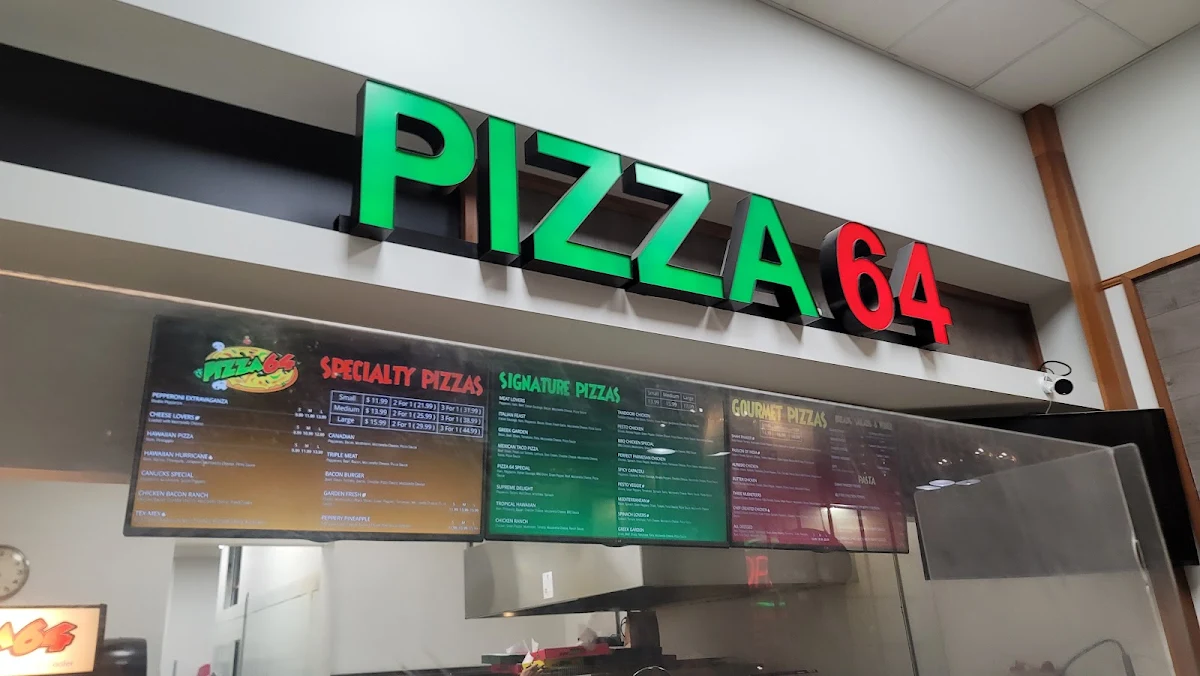 Menu, Pizza 64