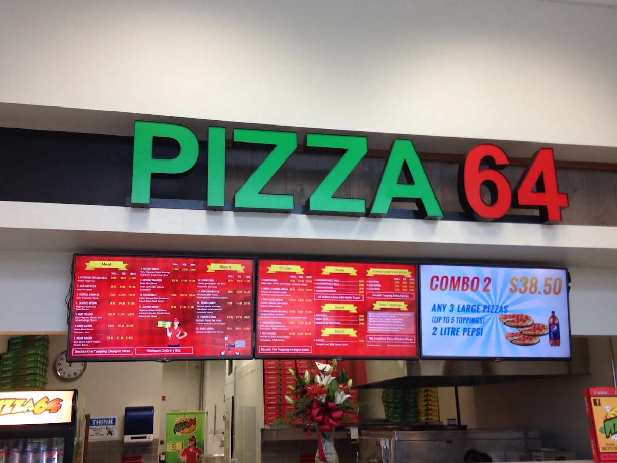 Menu, Pizza 64