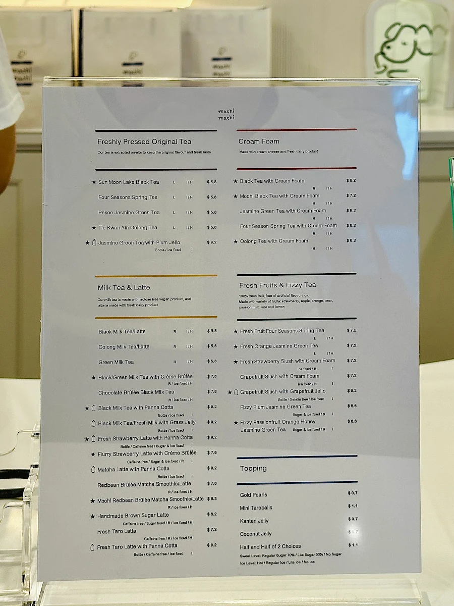 Menu, Machi Machi