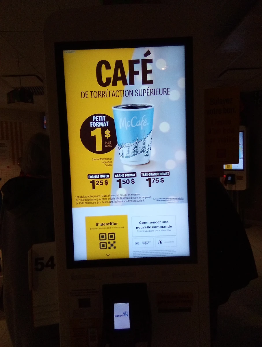 Menu, McDonald's