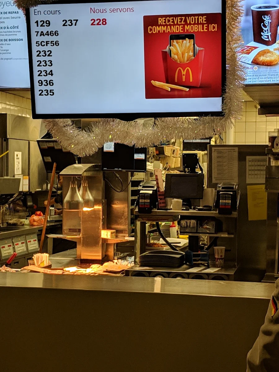 Menu, McDonald's