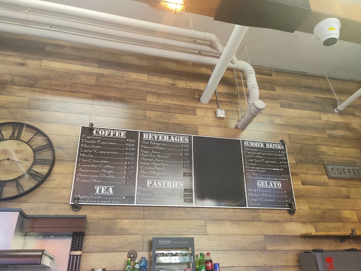 Menu, BEVO Espresso & Gelato