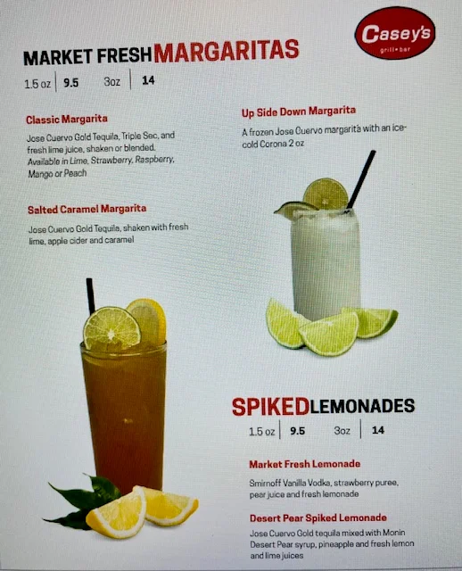 Menu, Casey’s Grill Bar