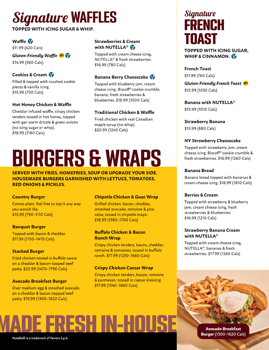 Menu, Stacked Pancake & Breakfast House