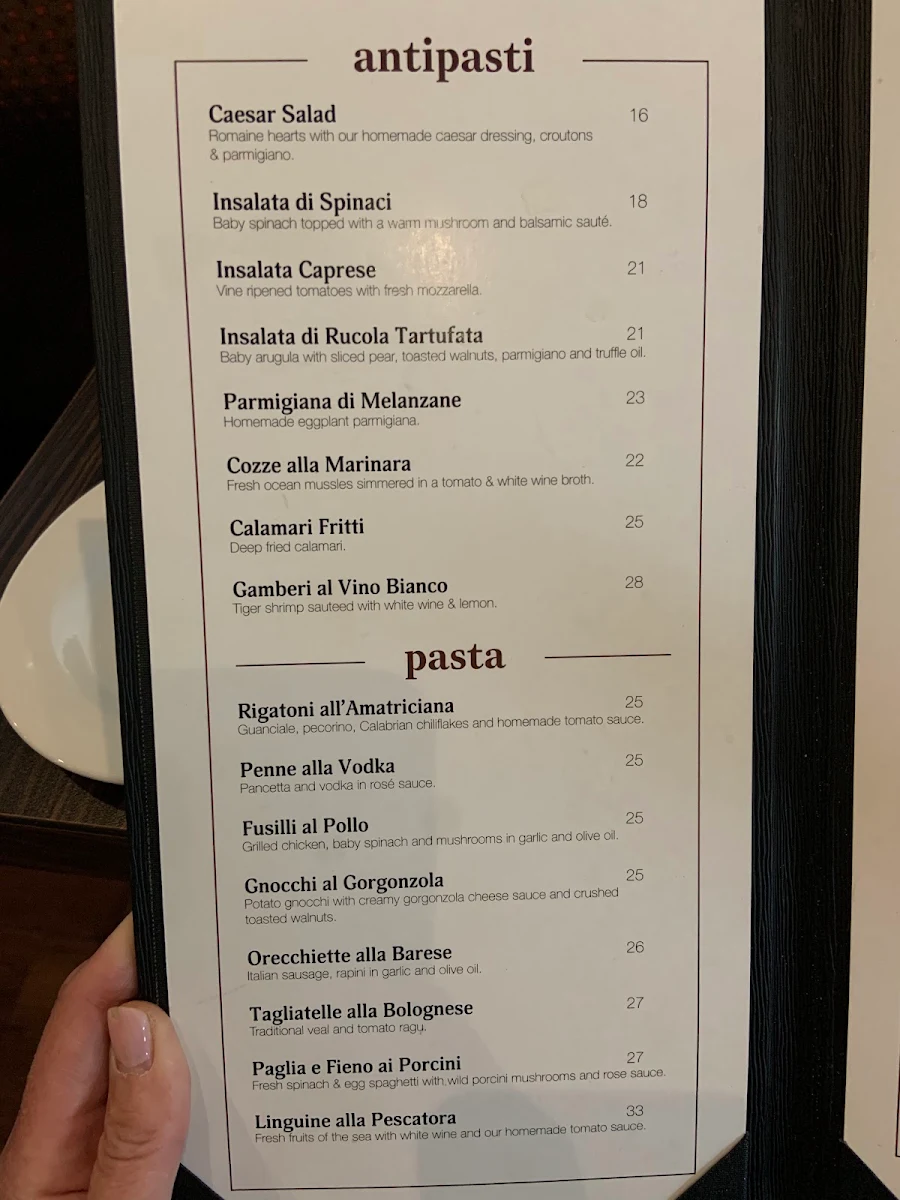 Menu, Posticino