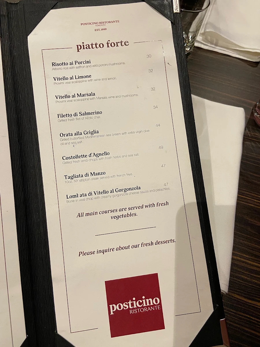 Menu, Posticino