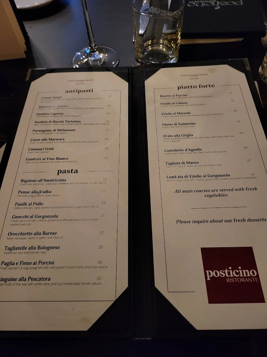 Menu, Posticino