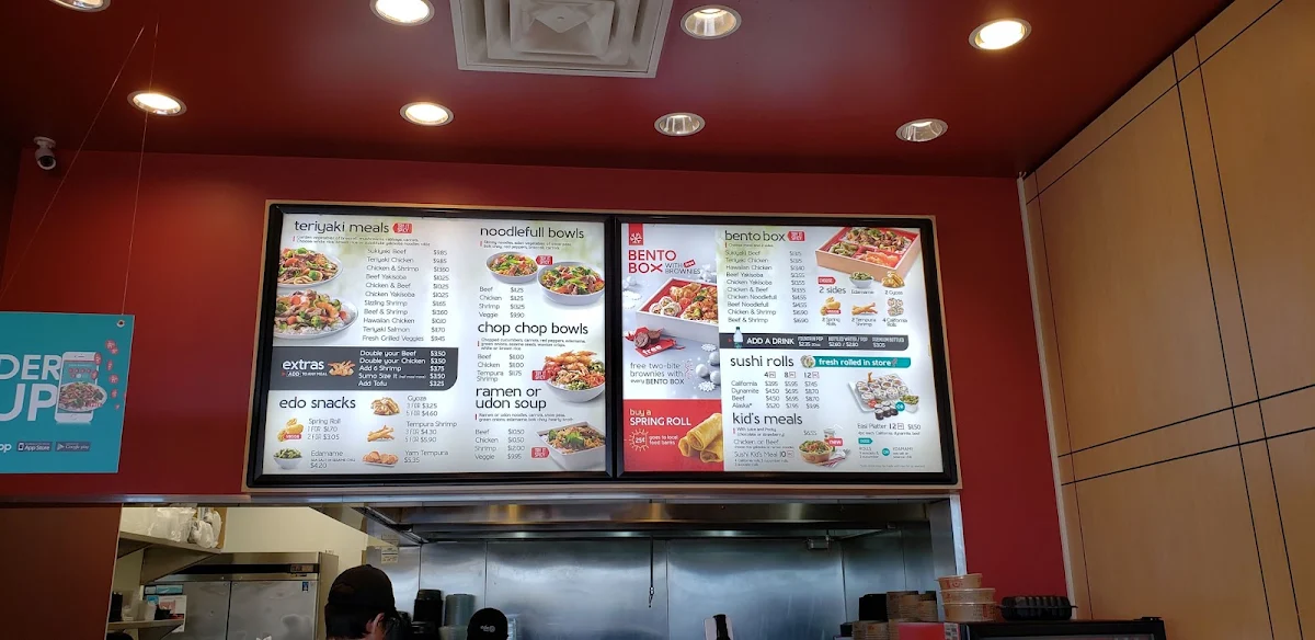 Menu, Edo Japan