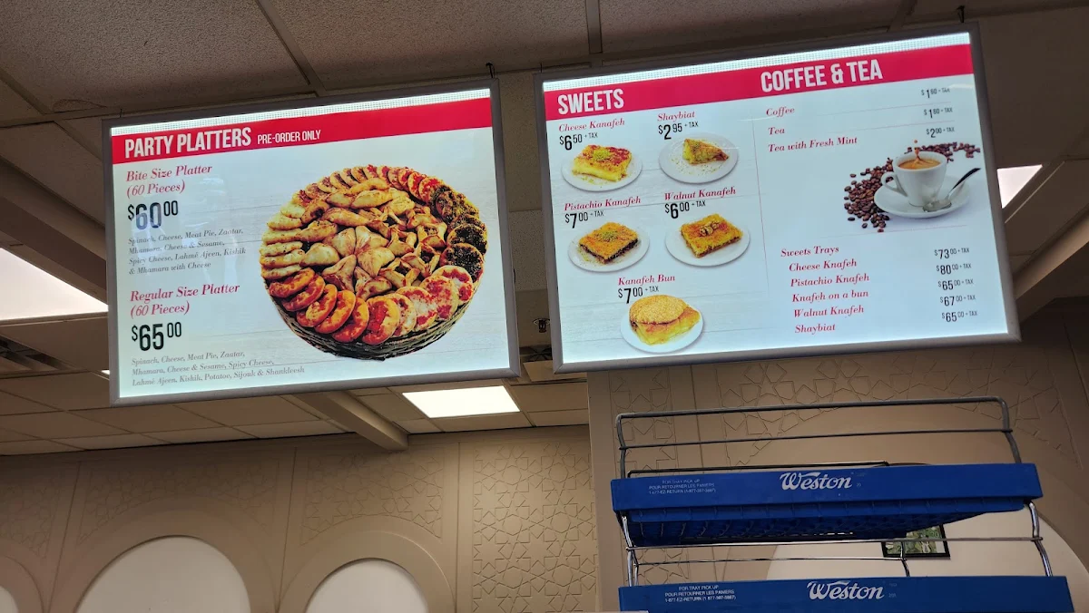 Menu, Tilal Bakery