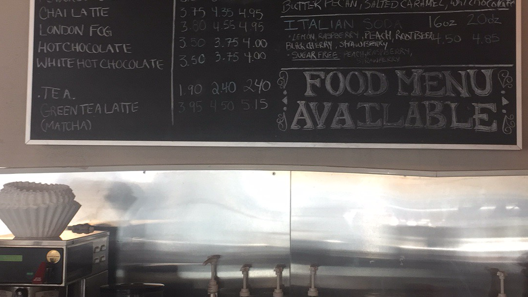 Menu, Bobbi-Joes Cafe