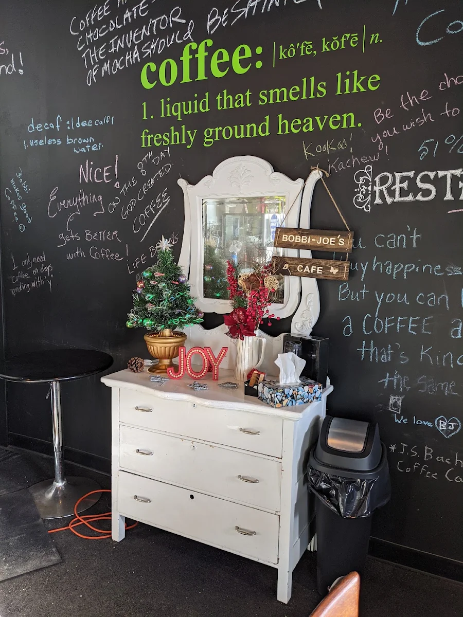 Menu, Bobbi-Joes Cafe