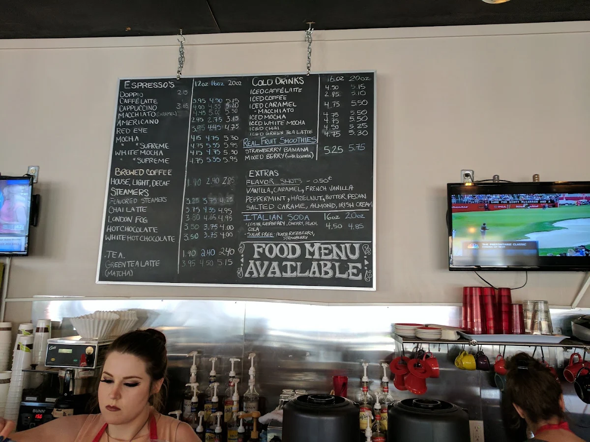 Menu, Bobbi-Joes Cafe
