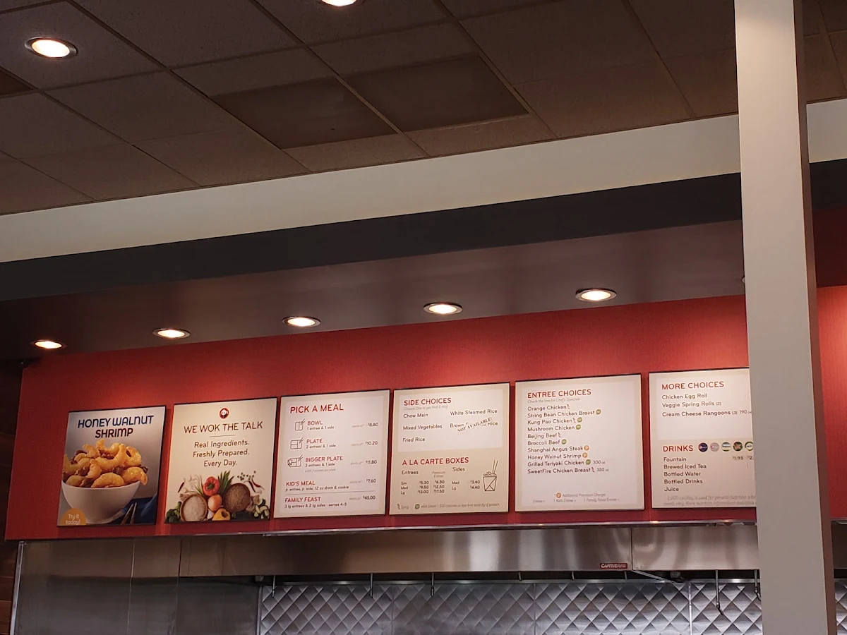 Menu, Panda Express
