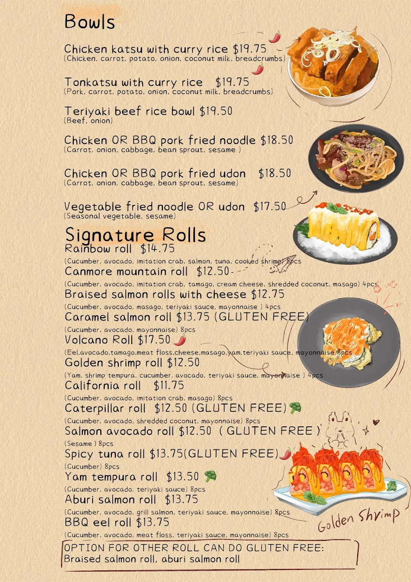 Menu, Dingsway