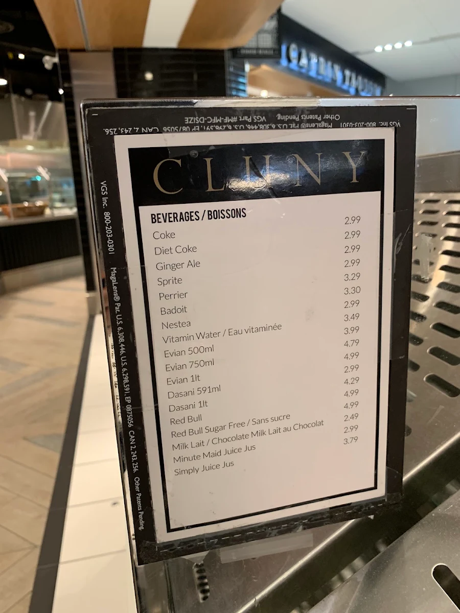 Menu, Cluny Grille