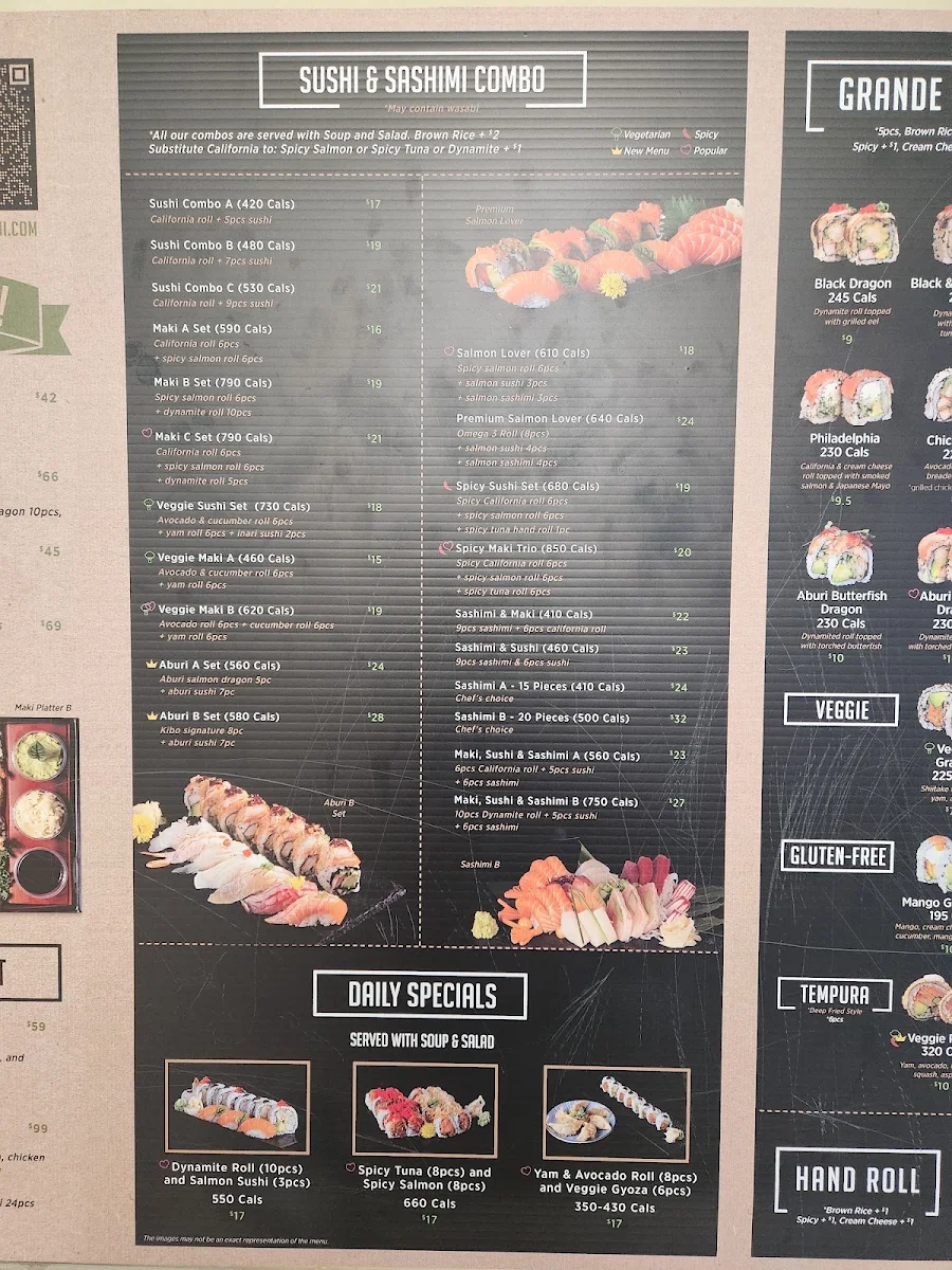 Menu, Kibo Sushi House - Woodbridge