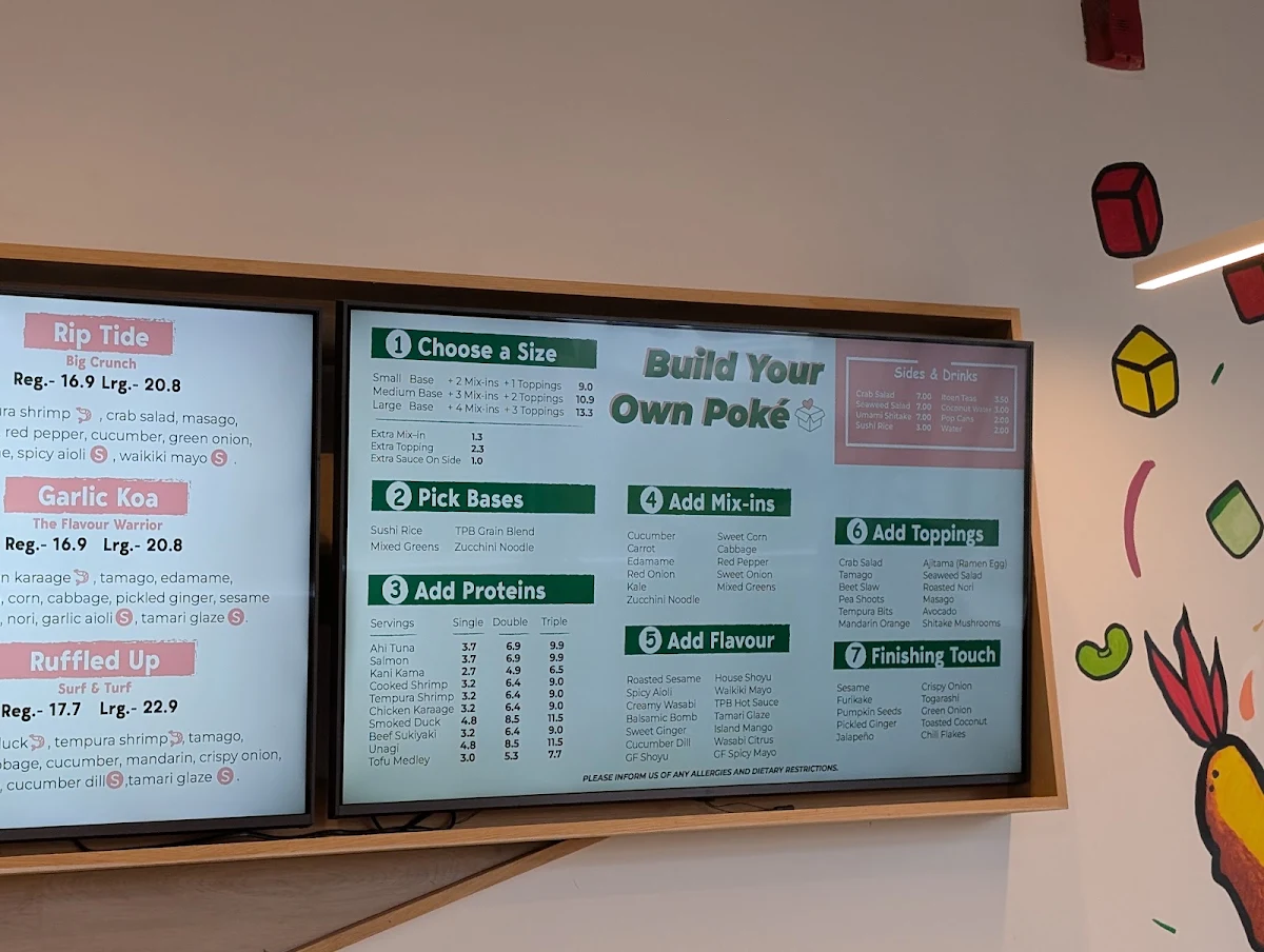Menu, The Poke Box