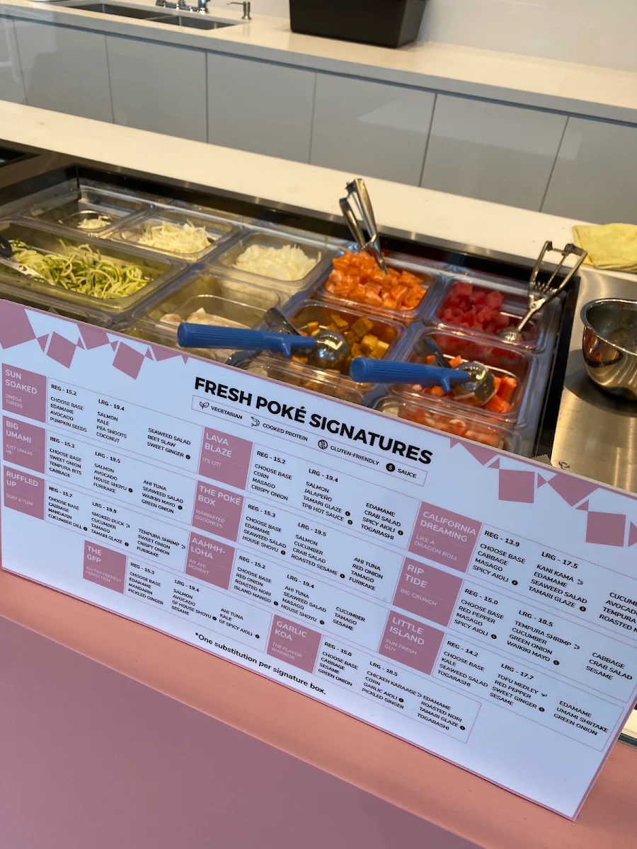 Menu, The Poke Box
