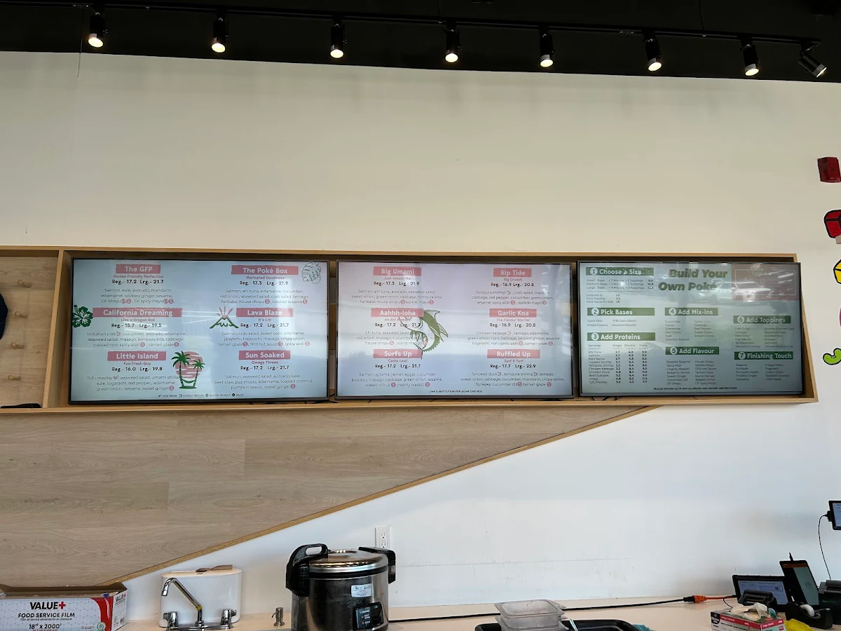 Menu, The Poke Box