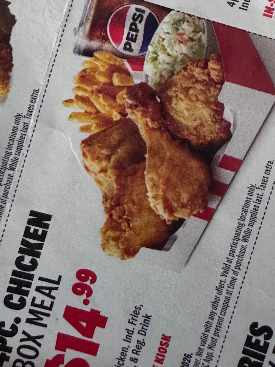 Menu, KFC