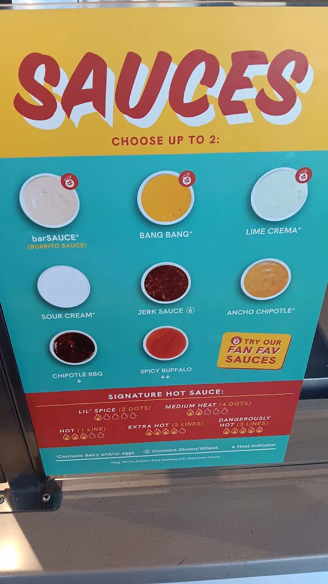 Menu, barBURRITO