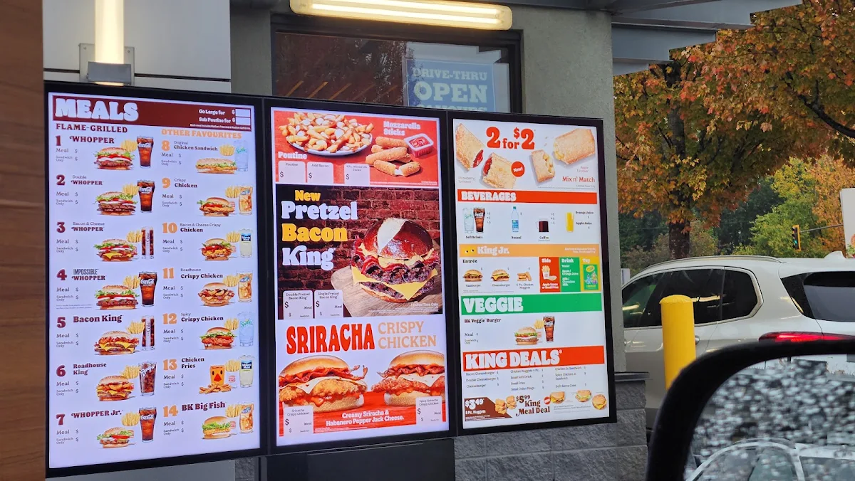 Menu, Burger King