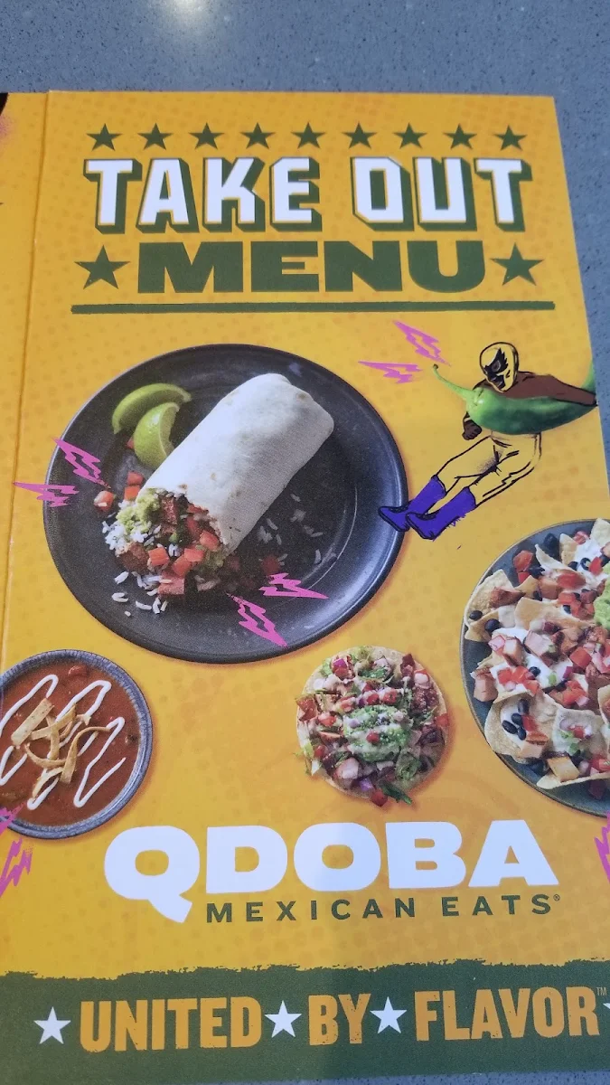 Menu, QDOBA Mexican Eats