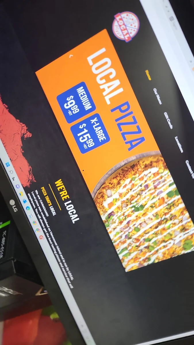 Menu, LOCAL Pizza