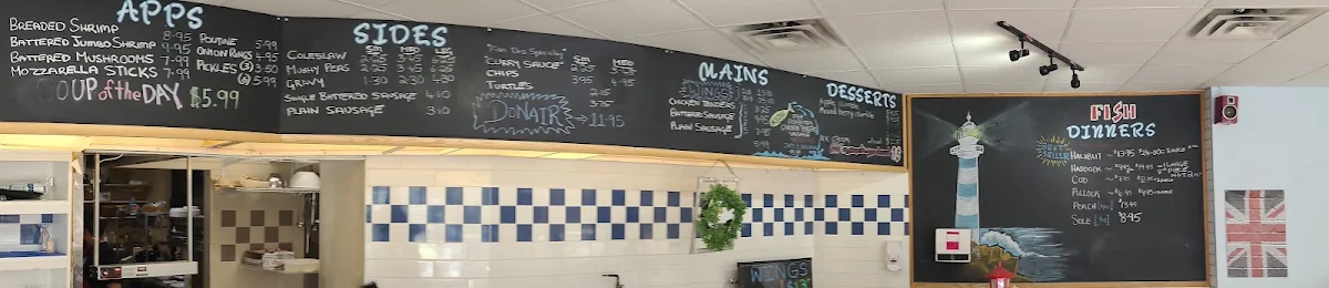 Menu, The Lighthouse Fish and Chips Brantford