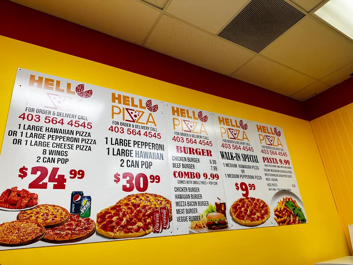 Menu, HELLO PIZZA
