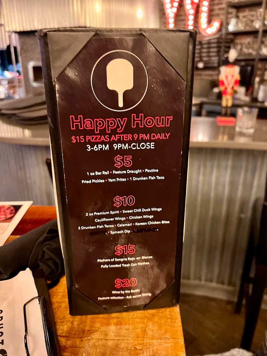 Menu, Crust & Crate Fast Fired Pizza Pub