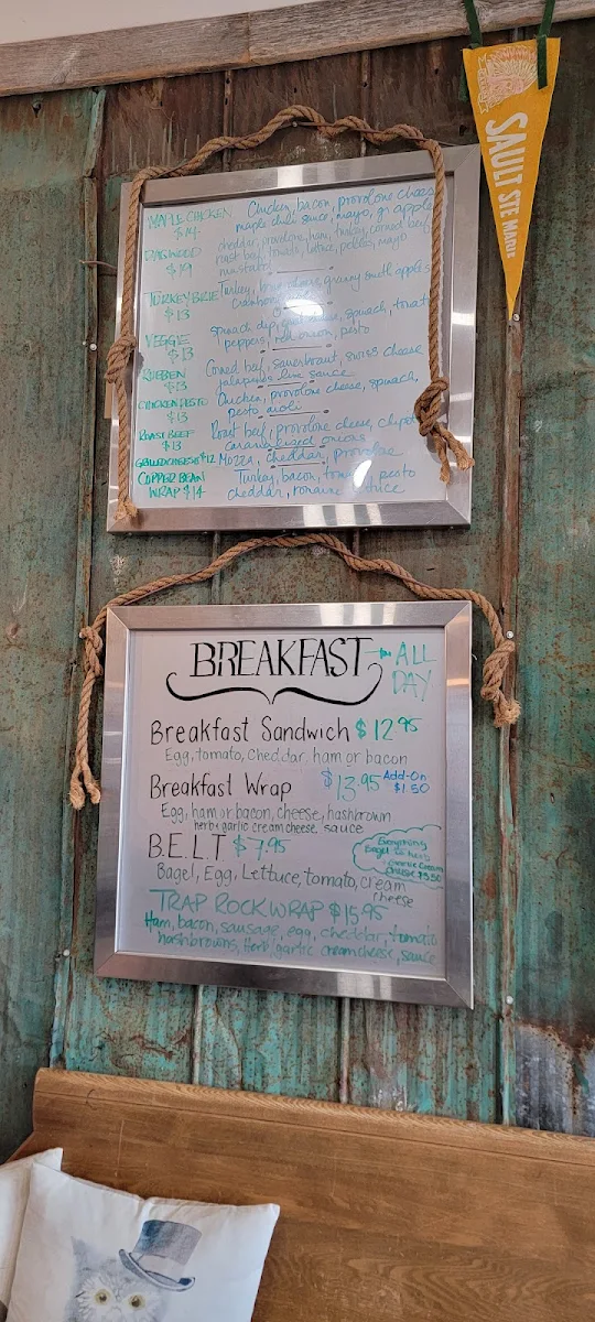 Menu, The Copper Bean Cafe