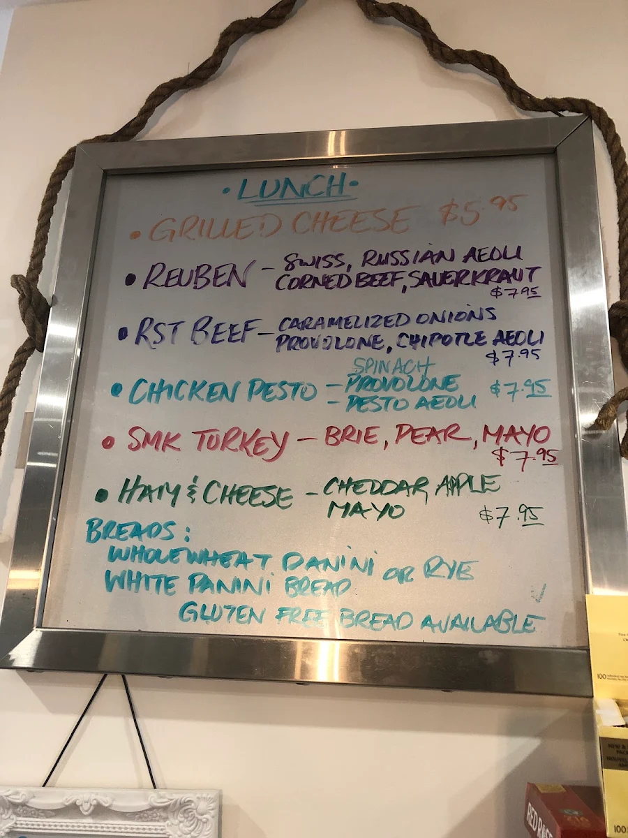Menu, The Copper Bean Cafe