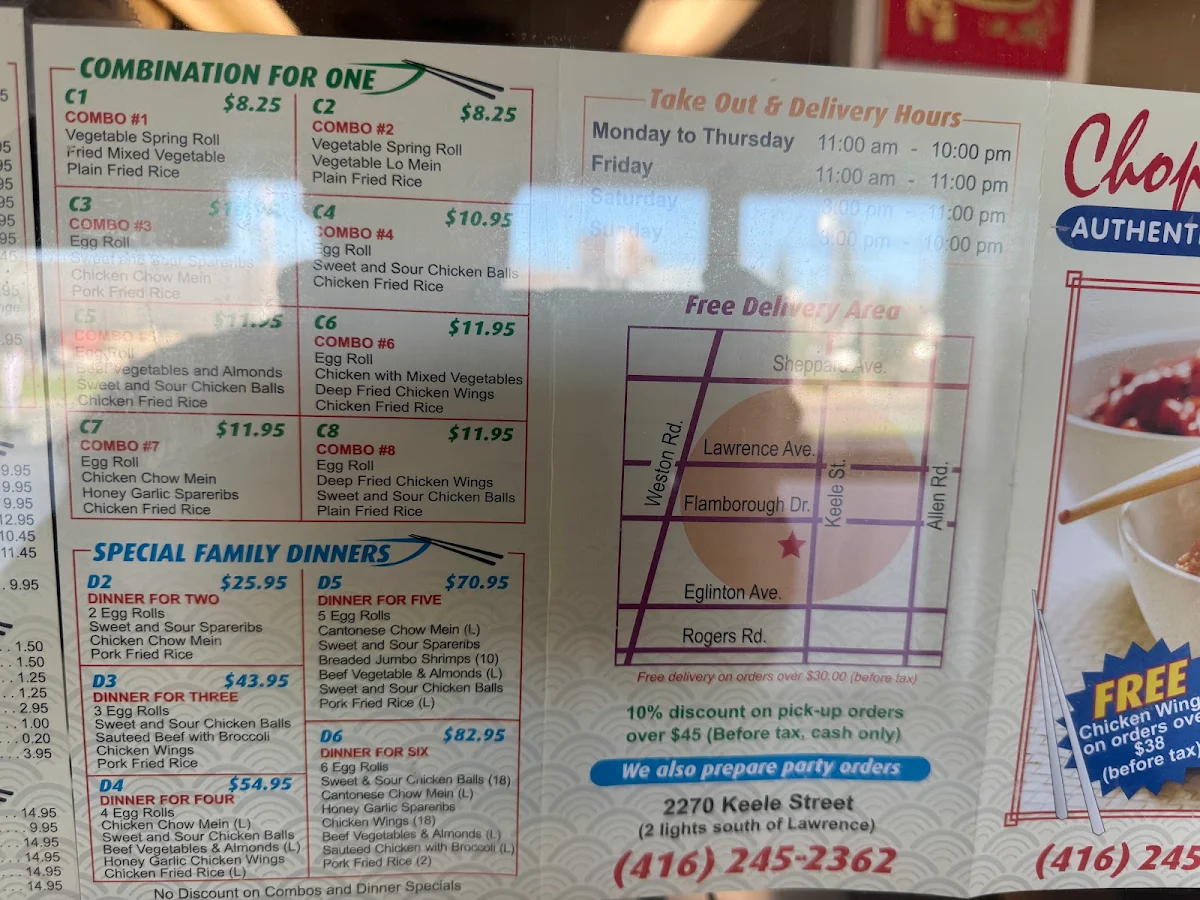 Menu, Chopstixpress