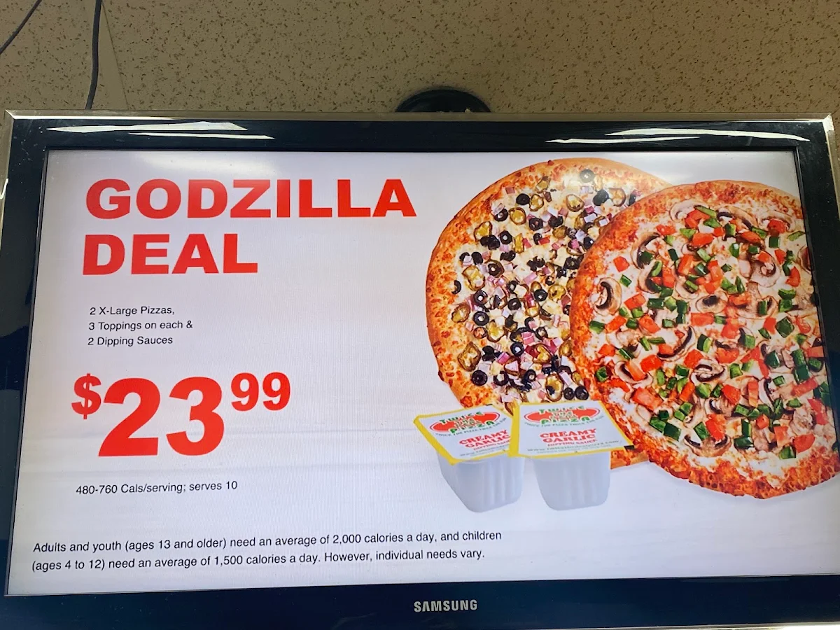 Menu, Twice The Deal Pizza