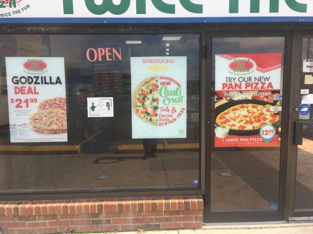 Menu, Twice The Deal Pizza