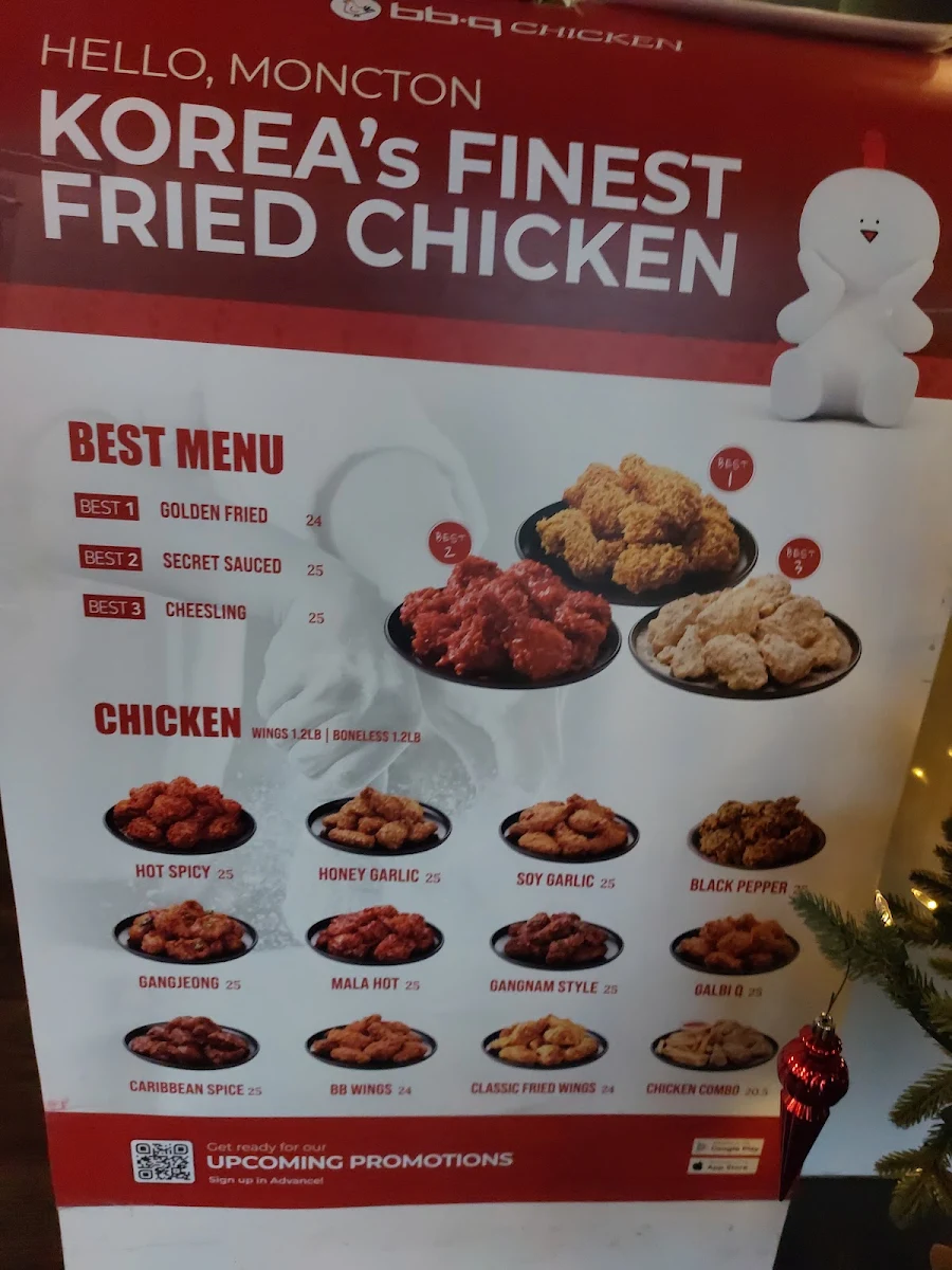 Menu, bbq Chicken