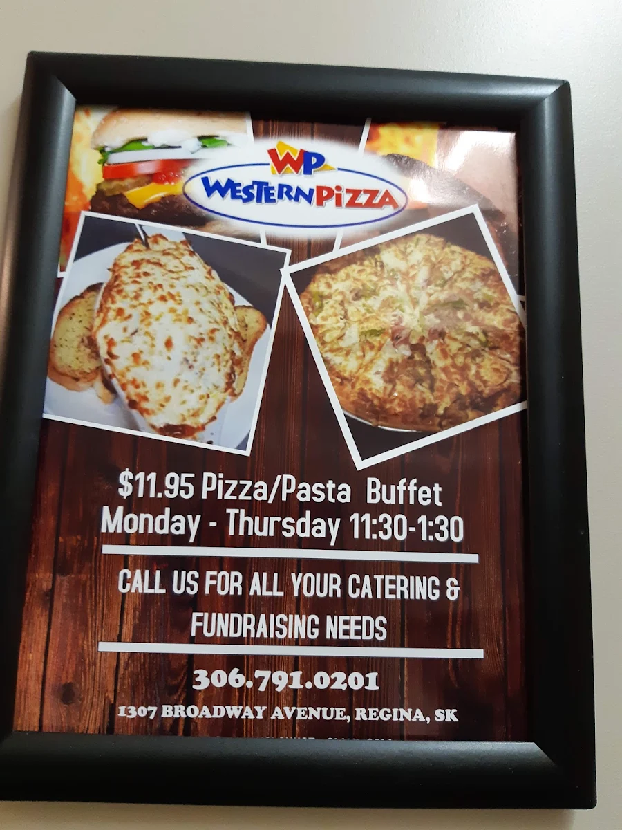 Menu, Western Pizza