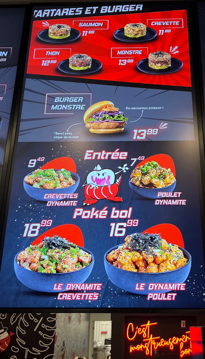 Menu, Poke Monster (Notre-Dame)