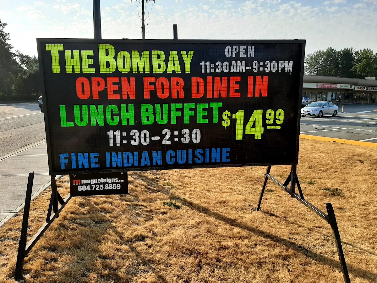 Menu, The Bombay Restaurant