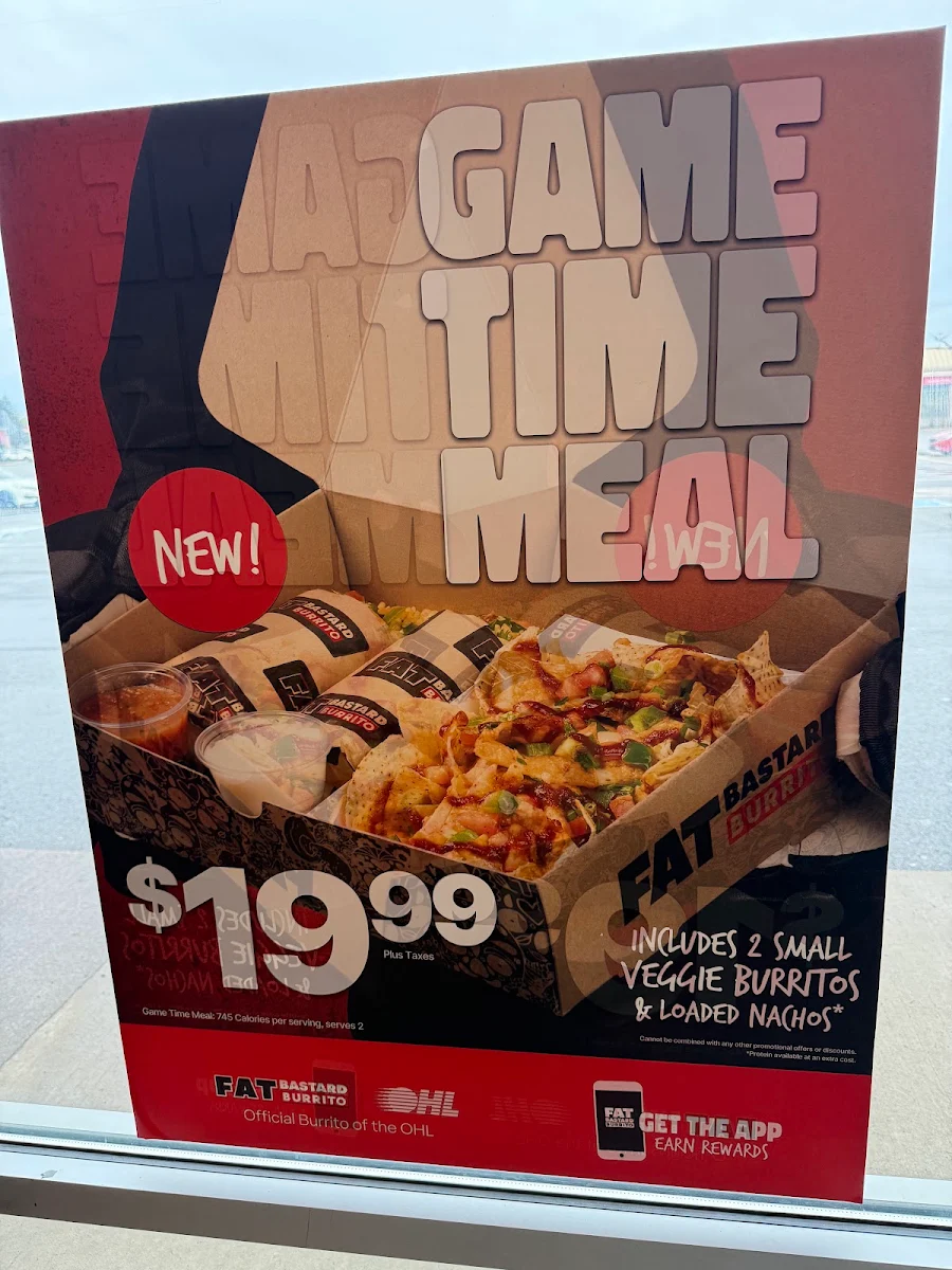 Menu, Fat Bastard Burrito