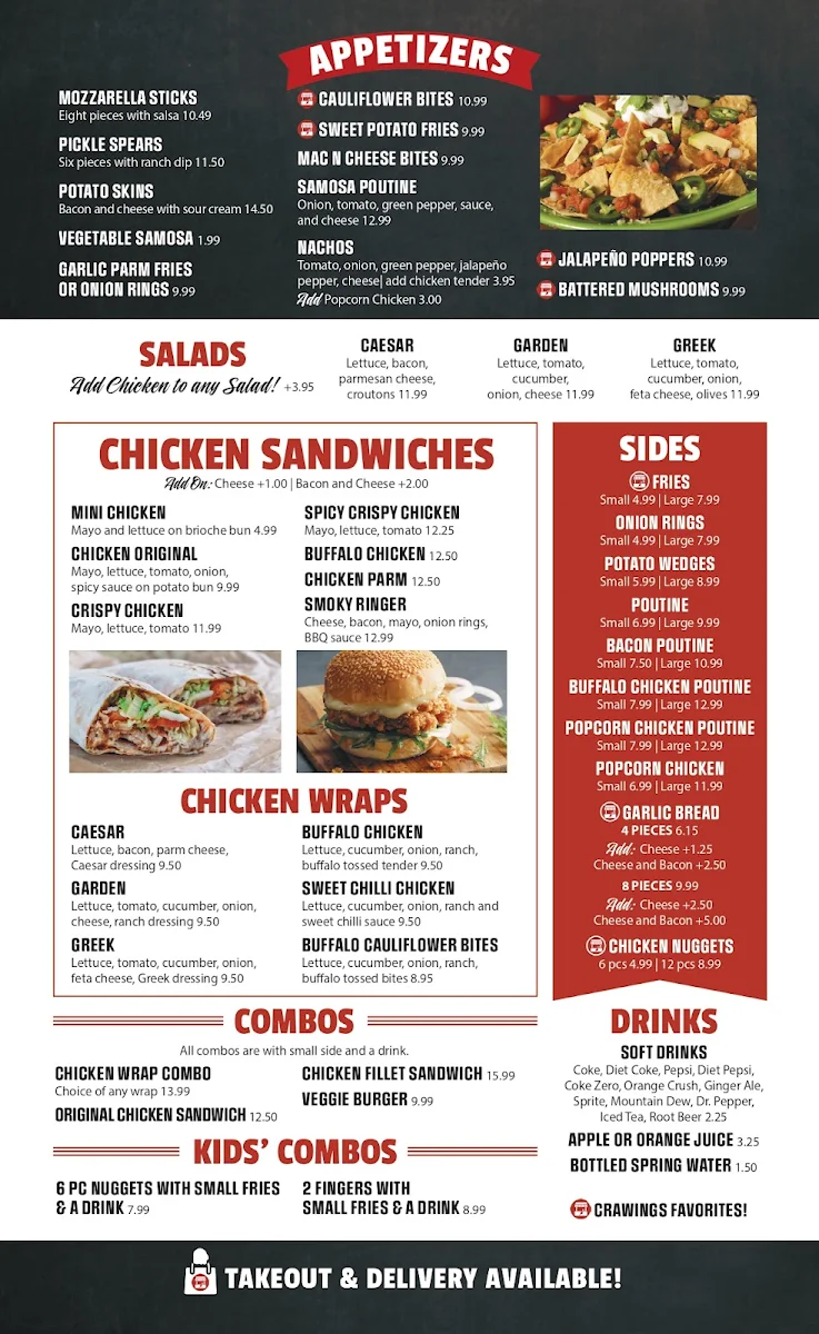 Menu, CRAWINGS