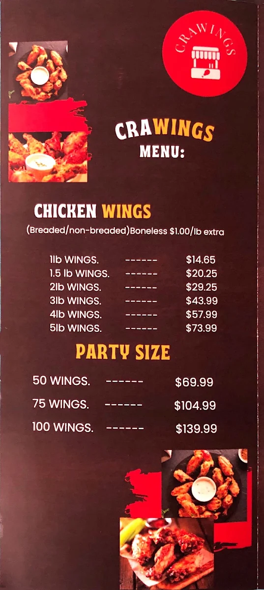 Menu, CRAWINGS