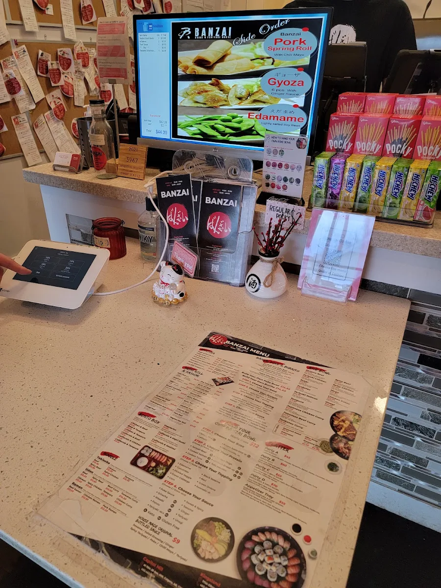 Menu, Banzai Sushi & Teriyaki House