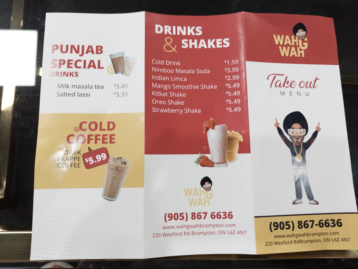 Menu, Wah G Wah
