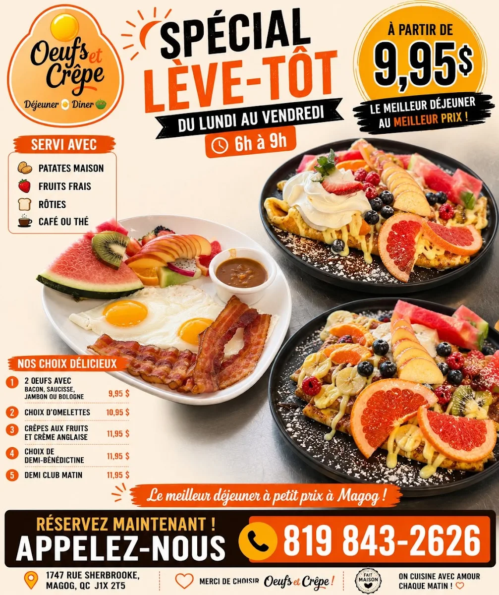 Menu, Oeufs et Crêpe